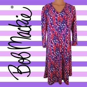 Bob Mackie Polka Dot Dress - S - Pink, Purple, White